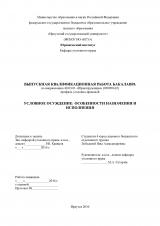 Условное освобождение: особенности назначения и исполнения