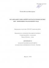 Организация социальной работы по профилактике ВИЧ-инфекции в молодежной среде