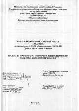 Проблемы правового регулирования территориального общественного самоуправления