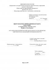 Организация коммерческой деятельности предприятия мясоперерабатывающей промышленности