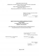 Организация и фунционирование коммерческого предприятия на региональном рынке