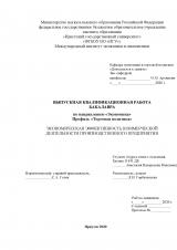 Экономическая эффективность коммерческой деятельности производственного предприятия
