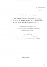Совершенствование бюджетной политики управления муниципального долга (на примере Шелеховского муниципального района)