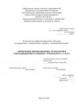 Применение инновационных технологий в товародвижении на примере супермаркета "Слата"