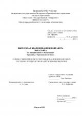 Оценка эффективности использования финансовых ресурсов предприятия на региональном рынке