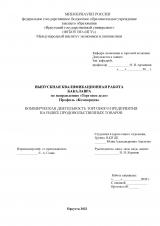 Коммерческая деятельность торгового предприятия на рынке продовольственных товаров