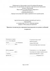 Правовые механизмы регулирования международных воздушных сообщений и перевозок