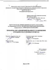 Проблема несанкционированного размещения отходов в населенных пунктах