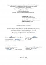 Двухкарьерная семья как общественное явление: понятие, виды, социальные стратегии