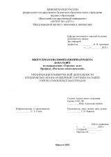 Организация коммерческой деятельности предприятия оптово-розничной торговли на рынке горюче-смазочных материалов