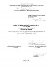 Организация коммерческой деятельности предприятия на рынке полиграфических услуг : ВКР бакалавра
