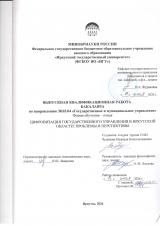 Цифровизация государственного управления в Иркутской области: проблемы и перспективы