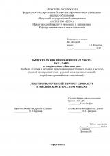 Лексикографический портрет слова suit в английском и русском языках