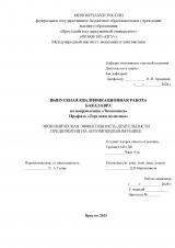 Экономическая эффективность деятельности предприятия на автомобильном рынке