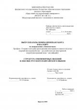 Структура омонимичных явлений в лексике русского и китайского языков