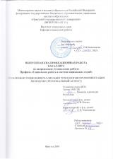 Проблемы и тенденции реализации технологии профориентации молодежи (региональный аспект)