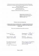 Социально-педагогические условия тьюторского сопровождения старшеклассников профильных классов