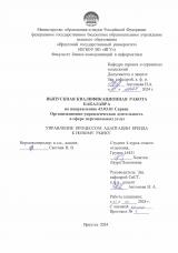 Управление процессом адаптации бренда к новому рынку