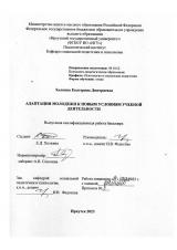 Адаптация молодежи к новым условиям учебной деятельности