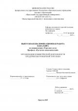 Организация коммерческой деятельности предприятия розничной торговли