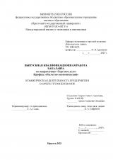 Коммерческая деятельность предприятия в сфере грузоперевозок