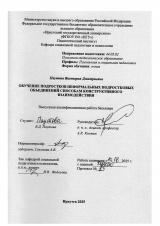 Обучение подростков неформальных подростковых объединений способам конструктивного взаимодействия : ВКР бакалавра