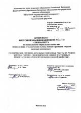 Геологическое строение, детальные поисковые работы на рудное золото и геолого-экономическая оценка полученных результатов на Гаревской площади (Енисейский кряж)
