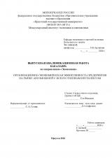 Организационно-экономическая эффективность предприятия на рынке автомобилей с искусственным интеллектом