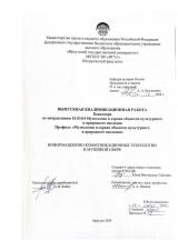 Информационно-коммуникационные технологии в музейной сфере