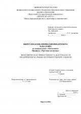 Экономическая эффективность деятельности предприятия на рынке потребительских товаров