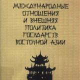 Международные отношения и внешняя политика государств Восточной Азии