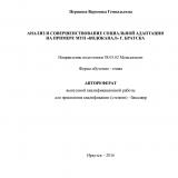 Анализ и совершенствование социальной адаптации на примере МУП "ВОДОКАНАЛ" г. Братска