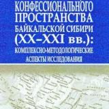 Трансформация конфессионального пространства Байкальской Сибири (XX-XXI вв.): комплексно-методологические аспекты исследования