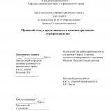 Правовой статус представителя в административном судопроизводстве