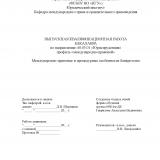 Международно-правовые и процедурные особенности банкротства