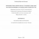 Проблемы социальной работы с семьями в социально опасном положении (на примере Иркутской области)