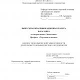 Оценка экономической эффективности деятельности коммерческого предприятия