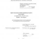Организация процессов снабжения на коммерческом предприятии