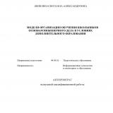 Модели организации обучения школьников основам инженерного дела в условиях дополнительного образования