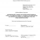 Формирование социокультурной компетенции на уроках английского языка у обучающихся средней школы (на примере изучения англоязычных текстов социальной рекламы)