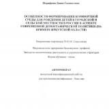 Особенности формирования комфортной среды для рождения детей в городской и сельской местности в России в аспекте современной демографической политики (на примере Иркутской области)