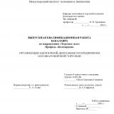 Организация закупочной деятельности предприятия оптово-розничной торговли