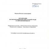 Организация воспитывающей образовательной среды в современной школе