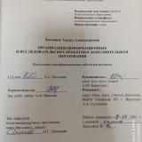 Организация информационных и исследовательских проектов в дополнительном образовании