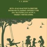 Игра как фактор развития познавательных процессов (на материалах курса обществознания)