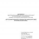 Деградация почвенного покрова при добыче нерудных полезных ископаемых