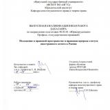 Положение в правовой пространстве и правовая природа статуса иностранного агента в России