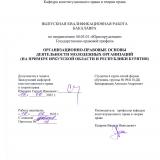 Организационно-правовые основы деятельности молодежных организаций в Иркутской области и в Республике Бурятия