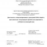 Деятельность специализированных учреждений ООН в борьбе с преступностью: международно-правовое регулирование и особенности взаимодействия