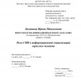 Роль СМИ в информационной социализации взрослого человека